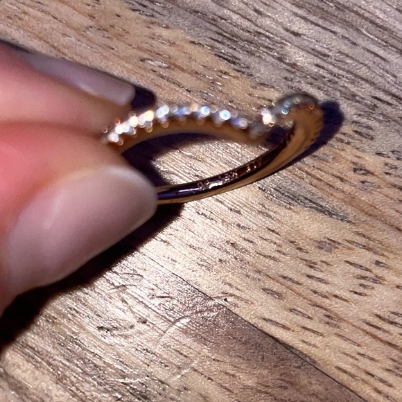 Rose Gold Pandora Rings! (2) wishbone rings, (1) elegant sparkle ring - Picture 8 of 8